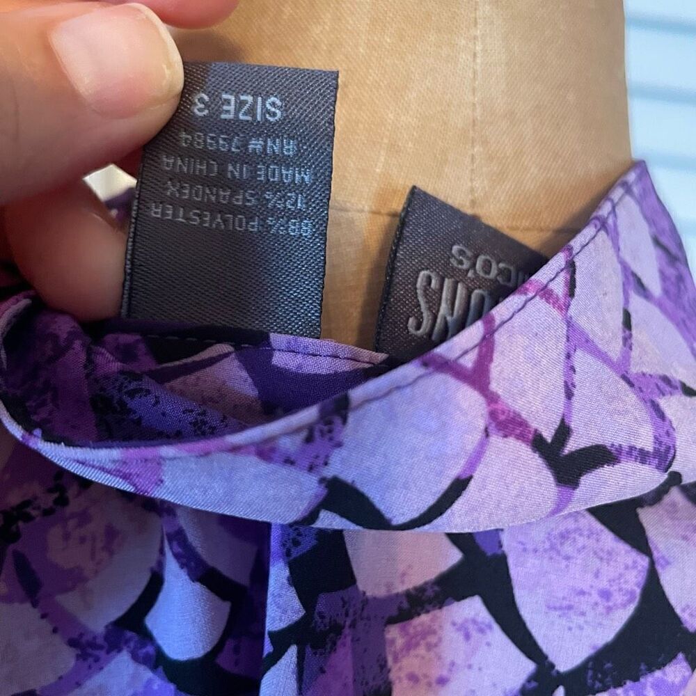 Chico's Purple & Pink Patterned Utility Jacket - Picture 4 of 5